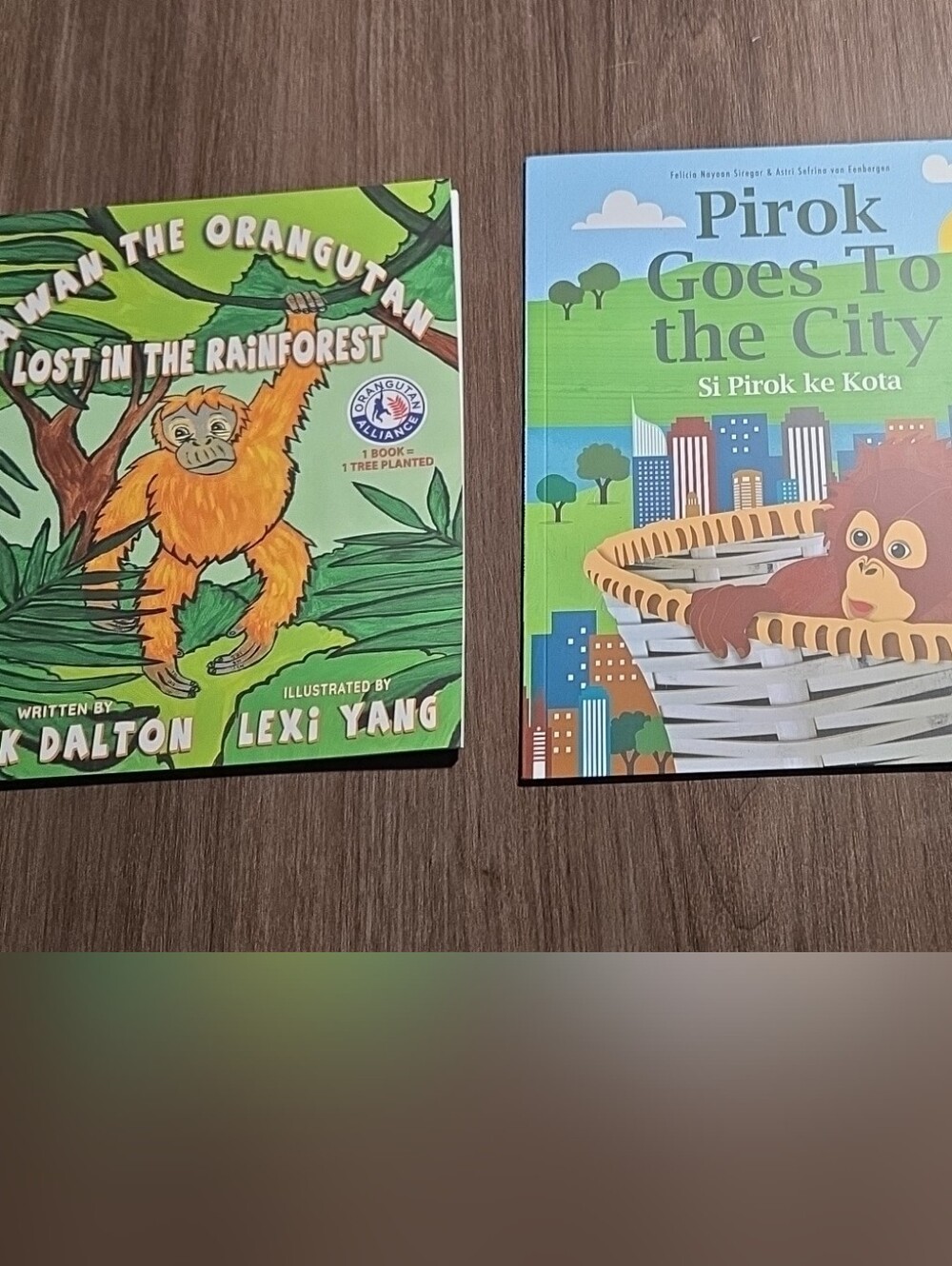ORANGUTAN Children's Picture Book Set - Orange & Green Covers NO VIDEO